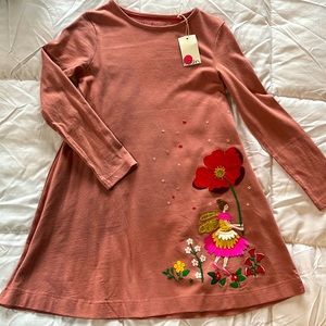 Boden NWT Garden Fairy Appliqué Dress 7/8